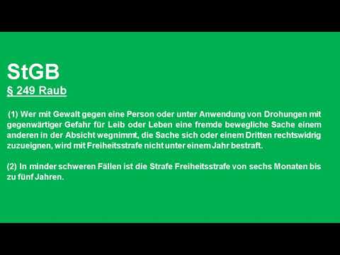§ 249 StGB Raub, Sachkunde 34a