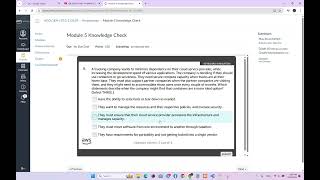 Download the video "Module 5 Knowledge Check | Computing, Containers, and Serverless | AWS Cloud Operation"