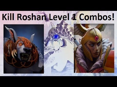 Dota 2 Kill Roshan lvl 1 Combos #8 - Legion Commander and Ursa (GOODBOY)