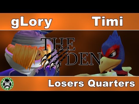 The Den #1 - gLory (Sheik) Vs. Timi (Falco) - Losers Quarters - Super Smash Bros. Melee