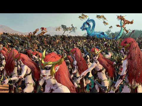 DARK ELVES vs NURGLE - TotalWar Warhammer 3 cinematic battle