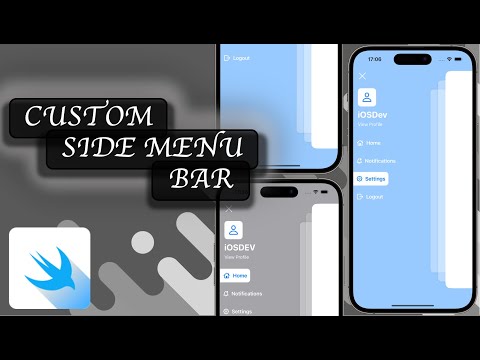 SwiftUI - Custom Side Menu + Animations (IOS 16+,  2024, Xcode 15)