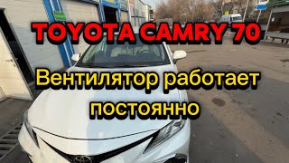 Вентилятор работает постоянно. Toyota Camry 70.