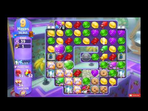 Wonka's World of Candy Level 628 NO BOOSTERS - A S GAMING ✔
