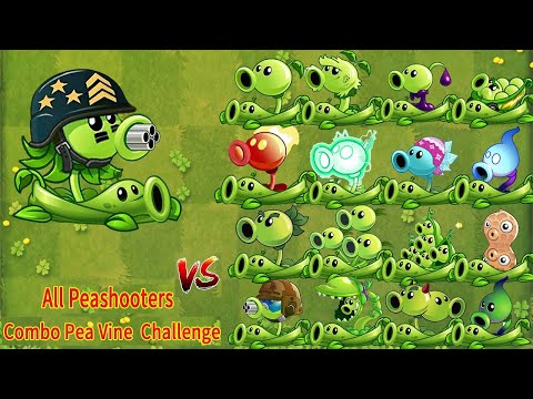 Mega Gatling Pea VS All Peashooters & Pea Vine - Pvz 2 Tournament Plant Vs Plant