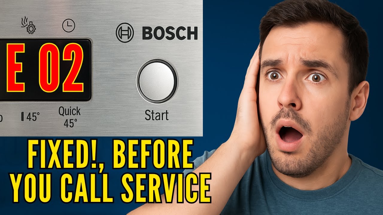 What does the Bosch dishwasher E02 error mean — and how can you fix it yourself?