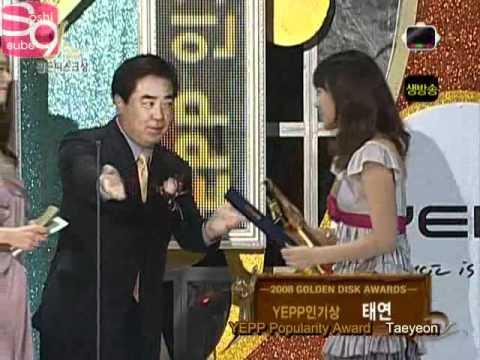 (SoShi Subs) Golden Disk Award - Yepp Popularity Award (Taeyeon) 081210