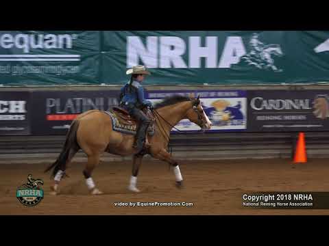 Dunitwithasmokingun ridden by Becca K Schaffhauser  - 2018 NRHA Derby (Short Stirrup, Show 1)
