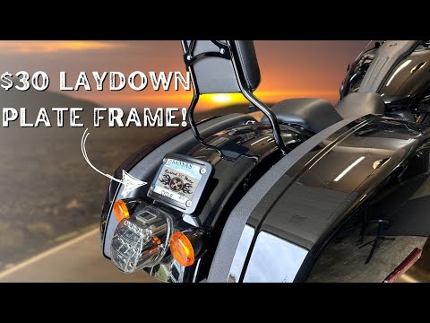 Harley-Davidson Curved Laydown License Plate Mount from Amazon! Low Rider ST