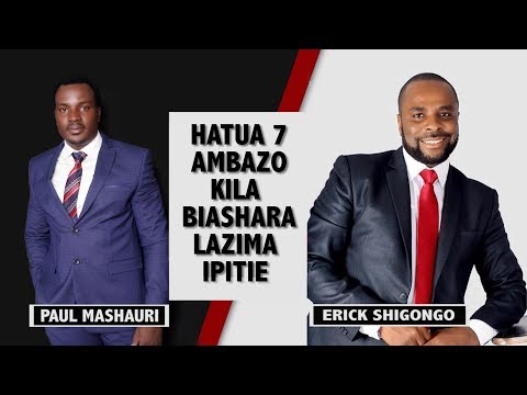 , title : 'JIFUNZE: Hatua Saba Ambazo kila Biashara Lazima Ipitie'