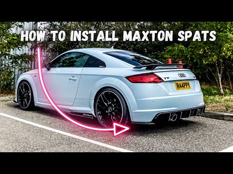 Audi TT MK3 Maxton Design rear side splitters custom installed around Rieger diffuser. How to guide.