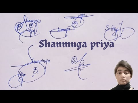 Shanmuga priya name signature#english  signature style#name signature with arooj