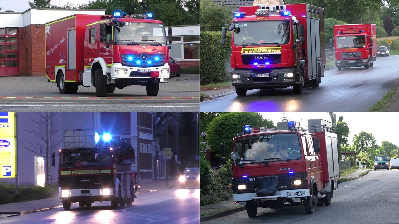 [XXL Zusammenschnitt] Einsatzfahrten verschiedener Einsatzfahrzeuge aus dem Kreis Segeberg