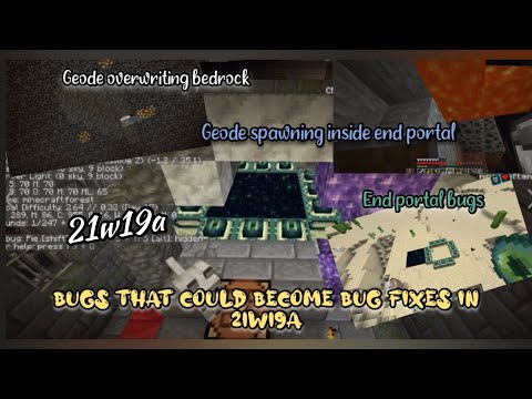 Blue Elf _News - MINECRAFT 1.17  SNAPSHOT 21W19A, WHAT COULD THE BUG FIXES IN SNAPSHOT 21W19A, END PORTAL, BUG, ETC.