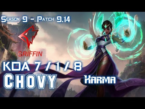 GRF Chovy KARMA vs TALON Mid - Patch 9.14 KR Ranked