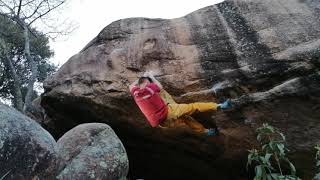 Video thumbnail of Katalefas, 8a+. La Pedriza