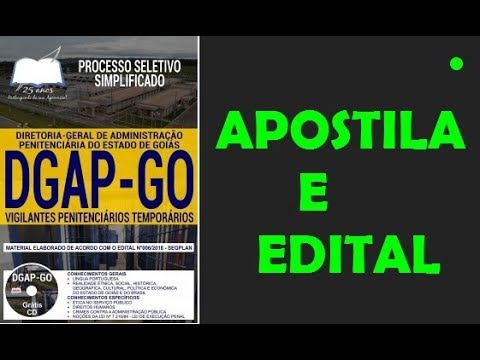 Apostila VIGILANTES PENITENCIÁRIOS TEMPORÁRIOS DGAP GO 2018