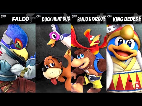 Falco VS Duo Duck Hunt VS Banjo & Kazooie VS King Dedede LV 9 CPU Battle Super Smash Bros Ultimate