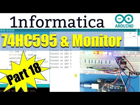 Elegoo UNO R3 Project Part 18 74HC595 Shift Register & Serial Monitor