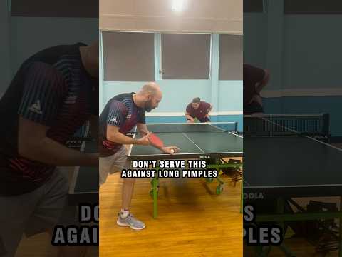 LONG PIMPLES 😤 Don’t use this serve ❌ Use this serve ✅ #Pimples #Pips #Serve #TableTennis