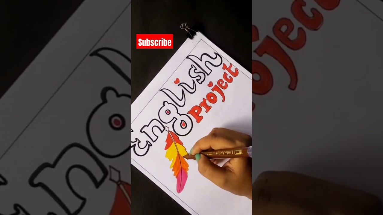 English project front page design ideas.#shortvideo