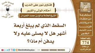 9513 -  السقط الذي لم يبلغ أربعة أشهر هل لا يصلى عليه ولا يدفن أم ماذا؟  - نور على الدرب image