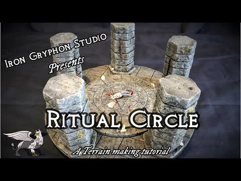 Iron Gryphon Studio - Ep 23 Ritual Circle (foam craft Dungeon terrain for DnD, Circular terrain)