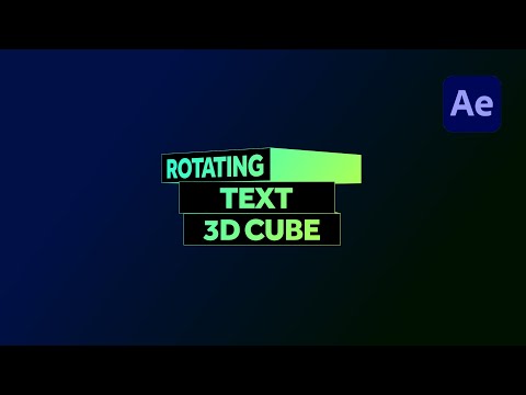 Rotating 3D Cube Text Animation | After Effects Tutorial