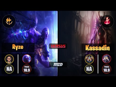 Nisqy RYZE (Mid) [Conqueror] VS KASSADIN - Challenger NA Patch 10.9