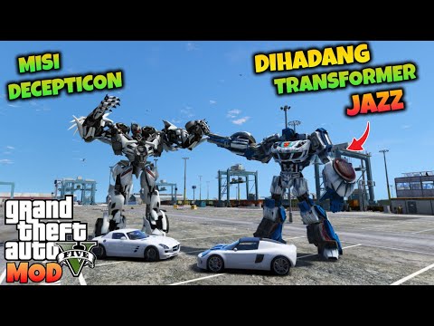 MISI TRANSFORMER SOUNDWAVE DIHADANG AUTOBOT JAZZ - GTA 5 MOD TRANSFORMER