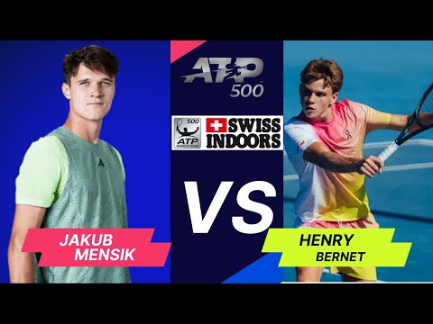 Mensik Vs Bernet | ATP Swiss Indoors Basel 2025 LIVE | Live Score & Match Updates
