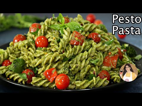 Pasta in Pesto Sauce - How To Make Pesto Pasta | Creamy Pesto Pasta