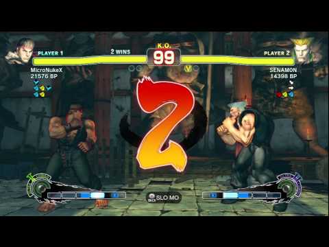 SSF4 - Senam0n [Guile] VS MicroNukeX [Ryu]