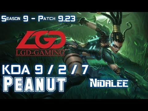 LGD Peanut NIDALEE vs LEE SIN Jungle - Patch 9.23 KR Ranked