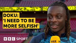 Jeremy Doku wants to be 'more selfish' as his goal helps Man City reach FA Cup final | BBC Sport