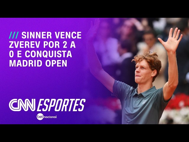 Sinner confirma favoritismo, atropela Zverev e é campeão do Madrid Open | CNN PRIME TIME