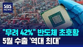 "무려 42%" 반도체 초호황에..5월 수출 '역대 최대' / SBS