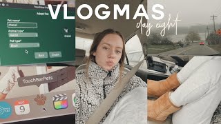 VLOGMAS DAY 8: gloomy day, touchbar pets, extended lockdown?