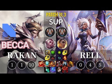 DRX Becca Rakan vs Rell Sup - KR Patch 11.3