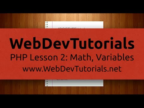 Webdevtutorials Php Lesson 2 Math Variables