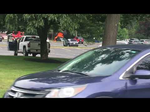 Car fire on Ballardvale, Wilmington Massachusetts