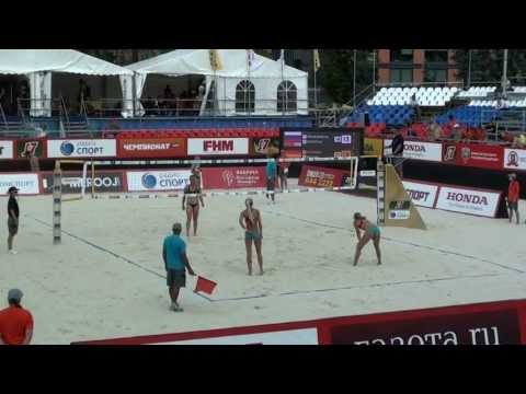 Beach volleyball Moscow Grand Slam 2013. Prokopyeva - Popova vs. Borger - Buthe