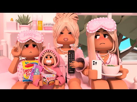 Family SICK DAY ROUTINE!? *THROWING UP.. CRAZY!* VOICED Roblox Bloxburg Roleplay