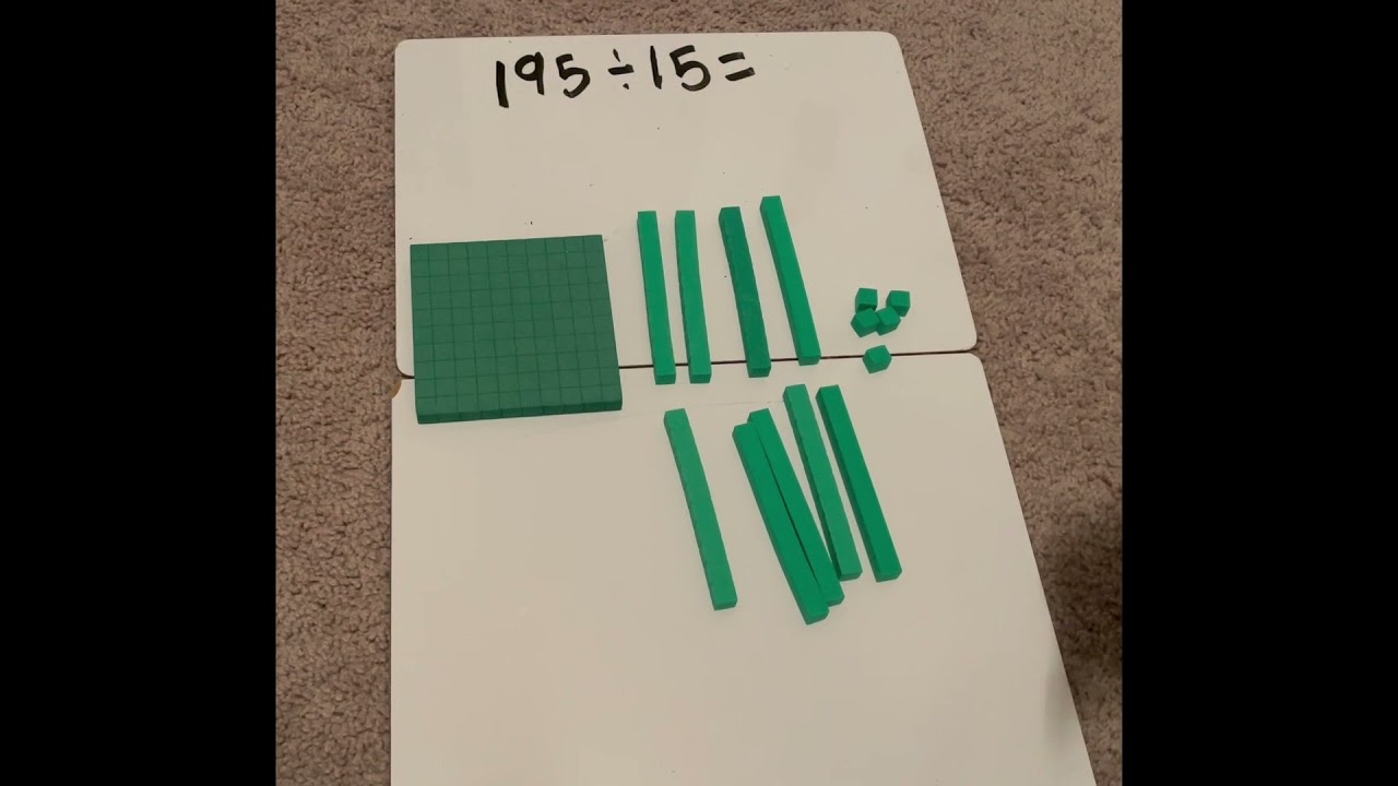 Using Base Ten with Area model for division