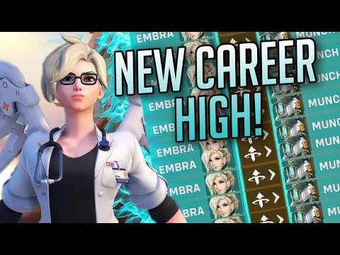 How Many Times Can I Rez Bastion?: Mercy Gameplay - Overwatch 2