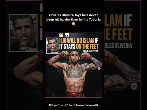 Charles Oliveira says he's never been hit harder than by Ilia Topuria 😳 #pfl2