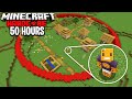 I Survived 50 HOURS in a CIRCLE in Minecraft Hardcore