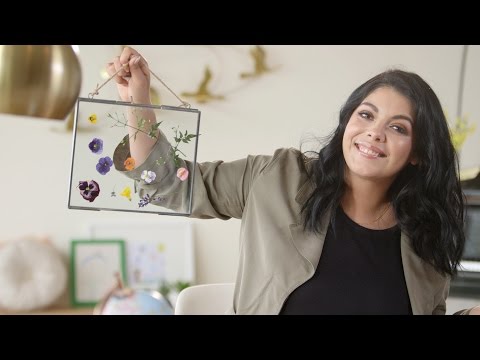 Part of a video titled This Pressed-Flower DIY Will Brighten Any Room - YouTube