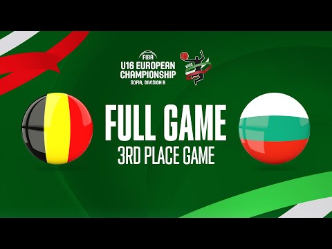 3RD PLACE GAME: Belgium v Bulgaria | Full Basketball Game| FIBA U16 European Championship 2022-Div B