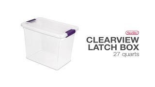 Sterilite 27 quart Clearview Latch Box